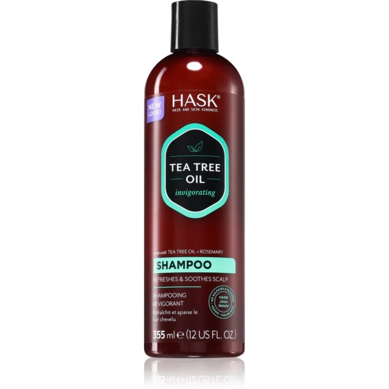 HASK Tea Tree Oil & Rosemary osvežujoči šampon za suho in srbeče lasišče 355 ml