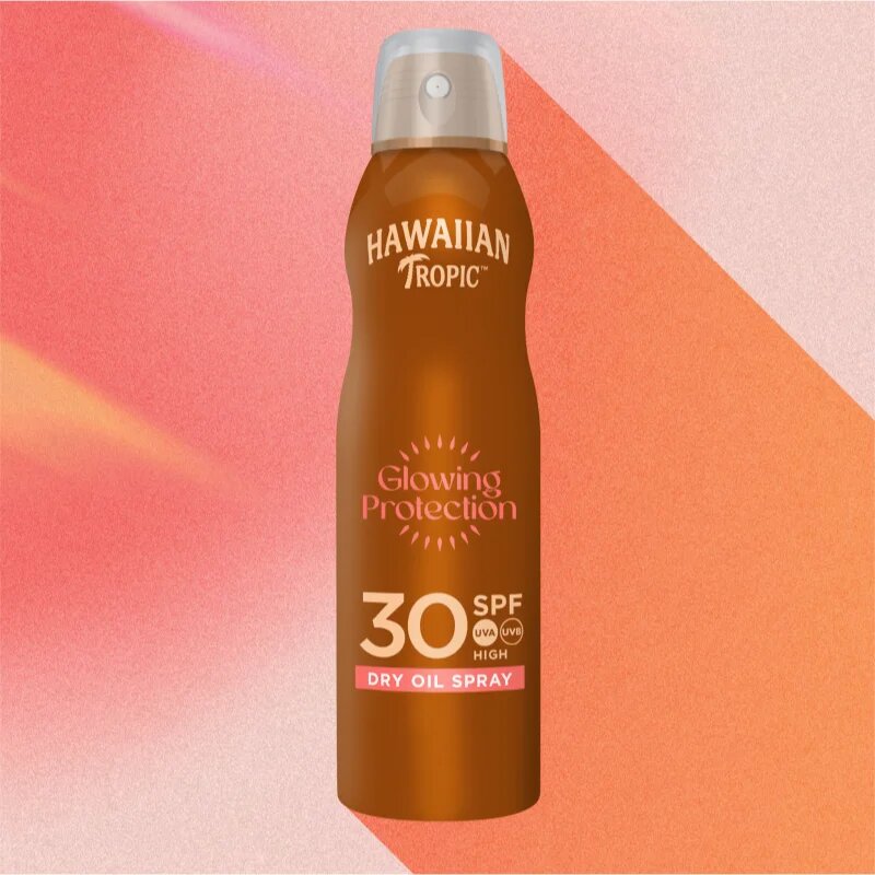 Hawaiian Tropic Glowing Protection Dry Oil Spray suho olje za sončenje v pršilu SPF 30 180 ml