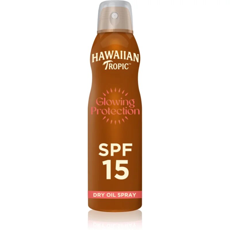 Hawaiian Tropic Glowing Protection Dry Oil Spray zaščitno pršilo za sončenje SPF 15 177 ml