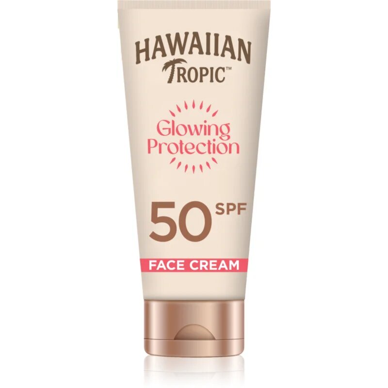Hawaiian Tropic Glowing Protection Face Cream krema za sončenje za obraz SPF 50 50 ml