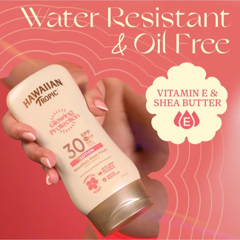 Hawaiian Tropic Glowing Protection Sunscreen Lotion losjon za sončenje SPF 30 170 ml