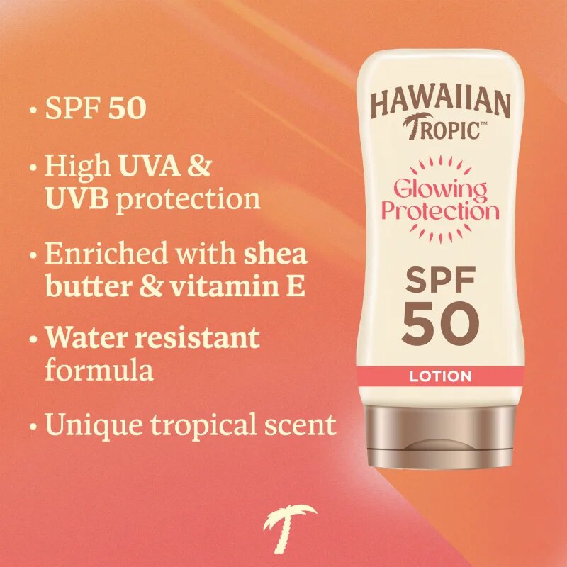Hawaiian Tropic Glowing Protection Sunscreen Lotion losjon za sončenje SPF 50 170 ml