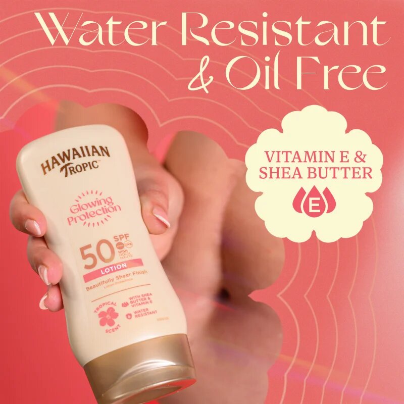 Hawaiian Tropic Glowing Protection Sunscreen Lotion losjon za sončenje SPF 50 170 ml