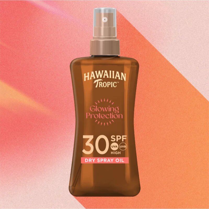 Hawaiian Tropic Glowing Protection transparentna meglica za sončenje SPF 30 200 ml