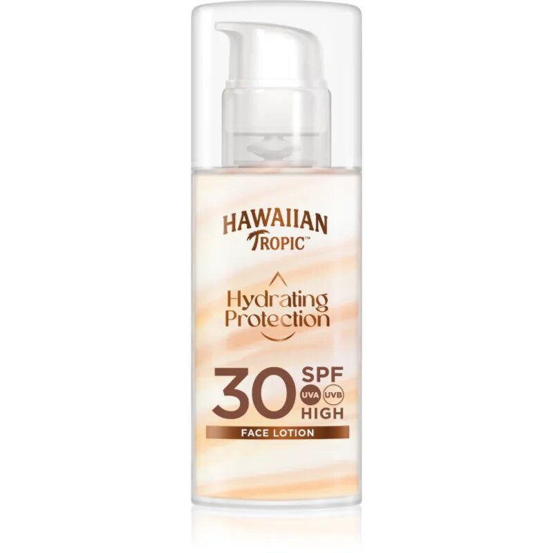 Hawaiian Tropic Hydrating Protection Face Lotion krema za sončenje za obraz SPF 30 50 ml