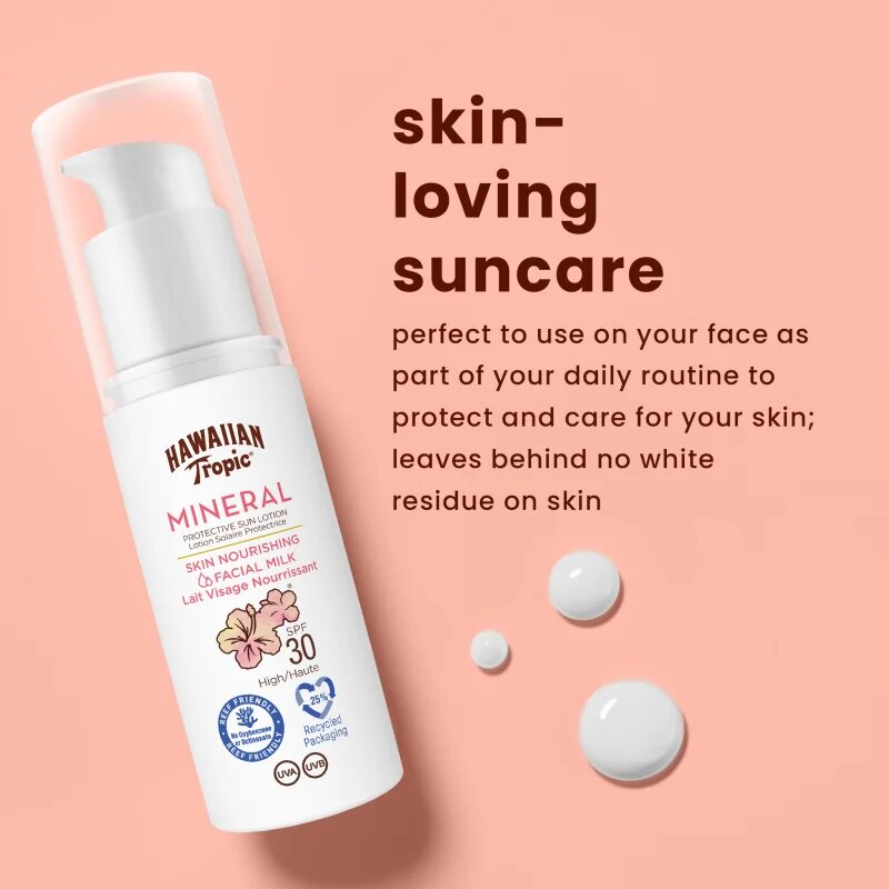 Hawaiian Tropic Milk Face Lotion mleko za sončenje za obraz SPF 30 50 ml