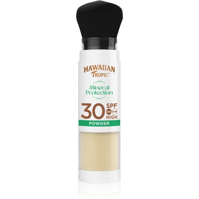 Hawaiian Tropic Mineral Protection Powder Brush zaščitni vodoodporni puder za sončenje SPF 30 4.25 g