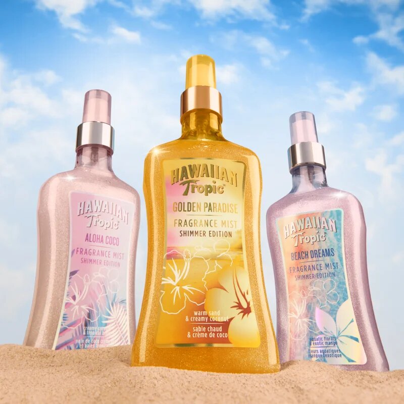 Hawaiian Tropic Perfumes Aloha Coco Shimmer pršilo za telo z bleščicami za ženske 250 ml