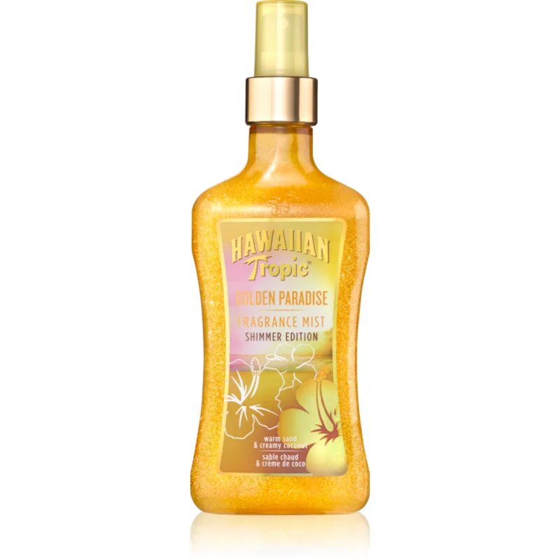 Hawaiian Tropic Perfumes Golden Paradise Shimmer pršilo za telo z bleščicami za ženske 250 ml