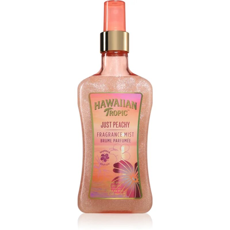 Hawaiian Tropic Perfumes Just Peachy pršilo za telo z bleščicami za ženske 250 ml