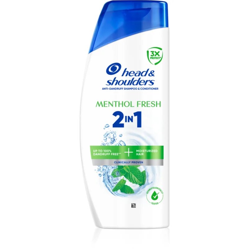 Head & Shoulders Menthol Fresh 2in1 šampon in balzam 2 v1 proti prhljaju 400 ml