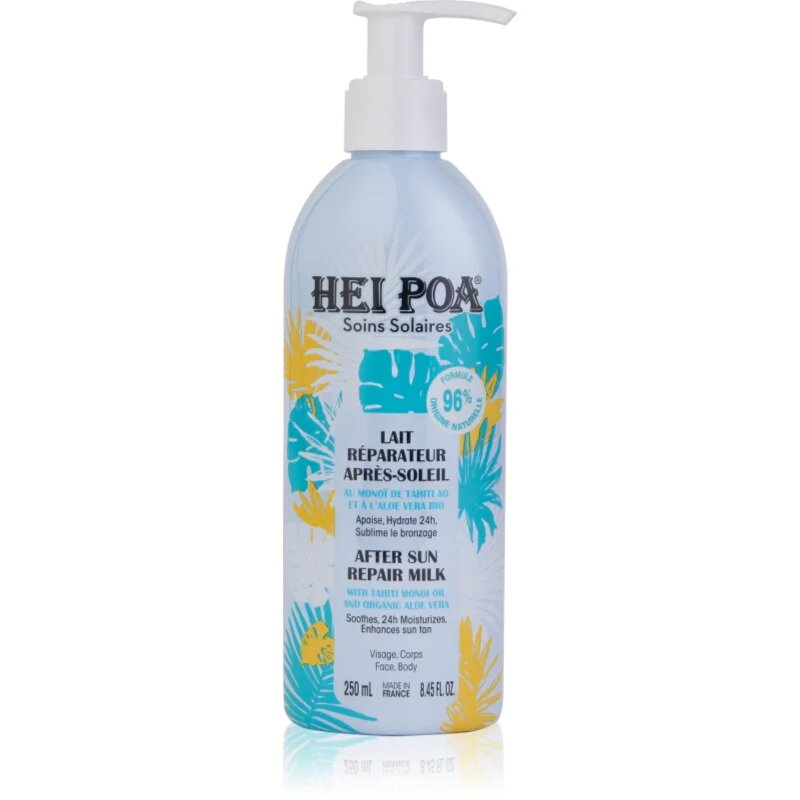 Hei Poa After Sun Monoi & Aloe Vera regeneracijski losjon za po sončenju za telo in obraz 250 ml