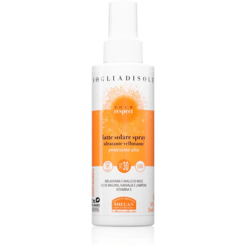 Helan Suntan Milk Spray High Protection SPF30 zaščitni losjon za sončenje v pršilu SPF 30 150 ml