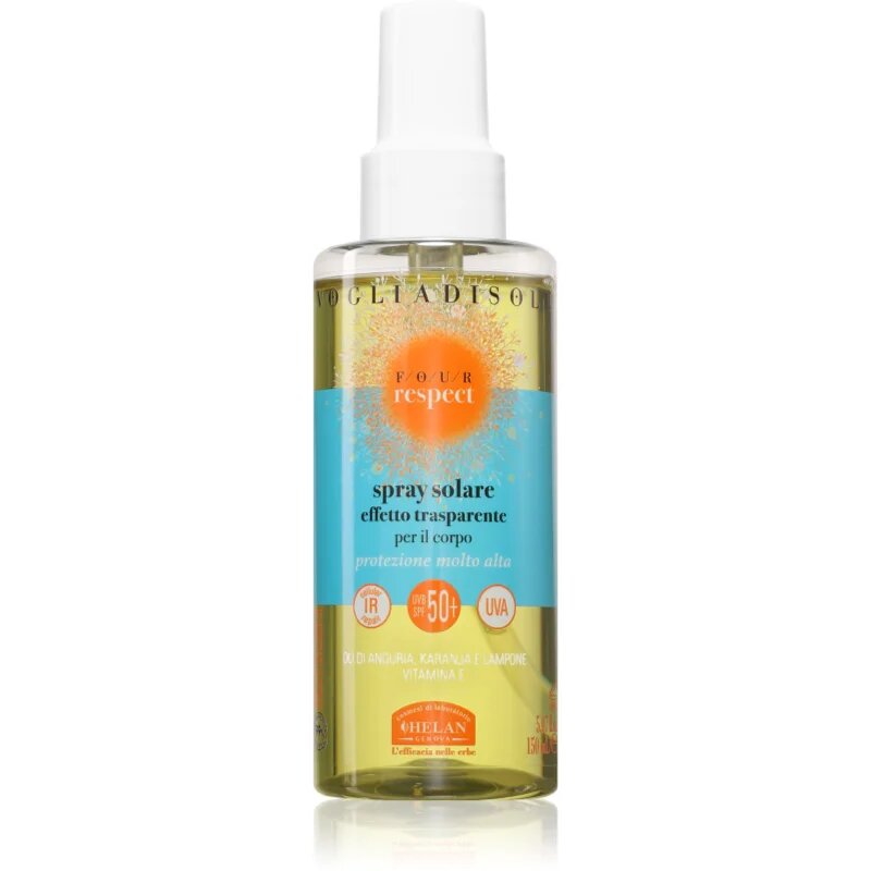 Helan VOGLIA DI SOLE FOUR RESPECT Suntan Spray SPF50+ zaščitno pršilo za sončenje SPF 50+ 150 ml
