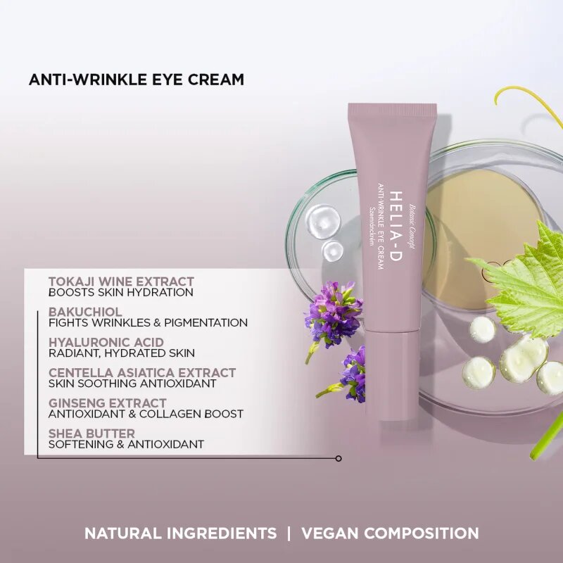 Helia-D Botanic Concept krema za predel okoli oči proti gubam 15 ml