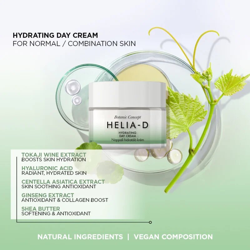 Helia-D Botanic Concept vlažilna dnevna krema za normalno do mešano kožo 50 ml
