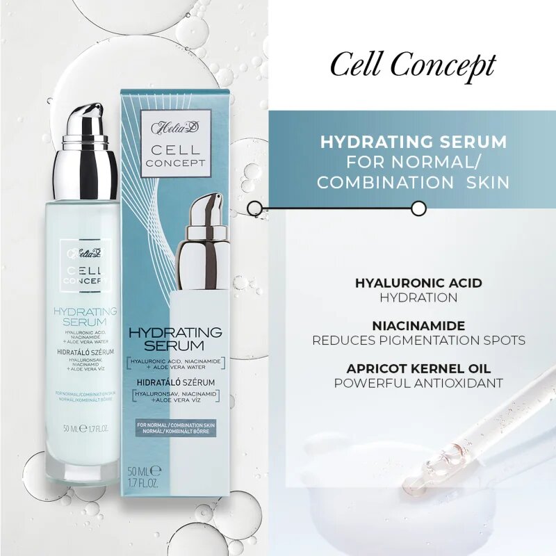 Helia-D Cell Concept vlažilni serum za normalno do mešano kožo 50 ml