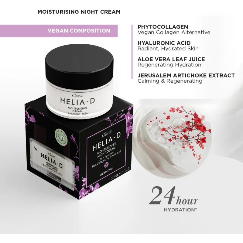 Helia-D Classic vlažilna nočna krema 50 ml