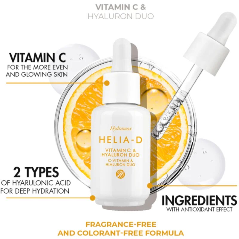 Helia-D Hydramax posvetlitveni serum z vitaminom C 30 ml