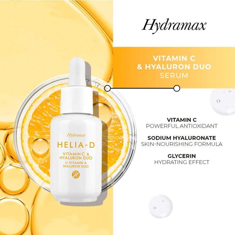 Helia-D Hydramax posvetlitveni serum z vitaminom C 30 ml