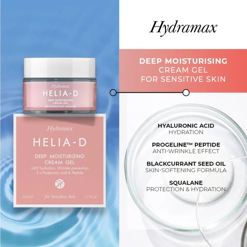Helia-D Hydramax vlažilna gel krema za občutljivo kožo 50 ml