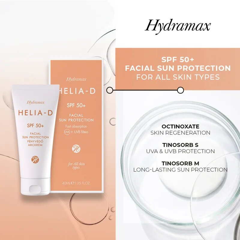 Helia-D Hydramax zaščitna krema za obraz SPF 50+ 40 ml