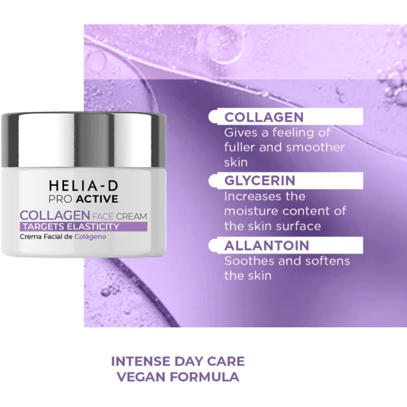Helia-D Pro Active Collagen krema za obraz povečujoč prožnost kože 50 ml