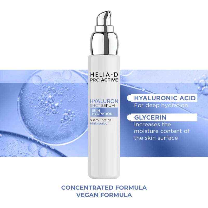 Helia-D Pro Active Hyaluron vlažilni serum za obraz 50 ml