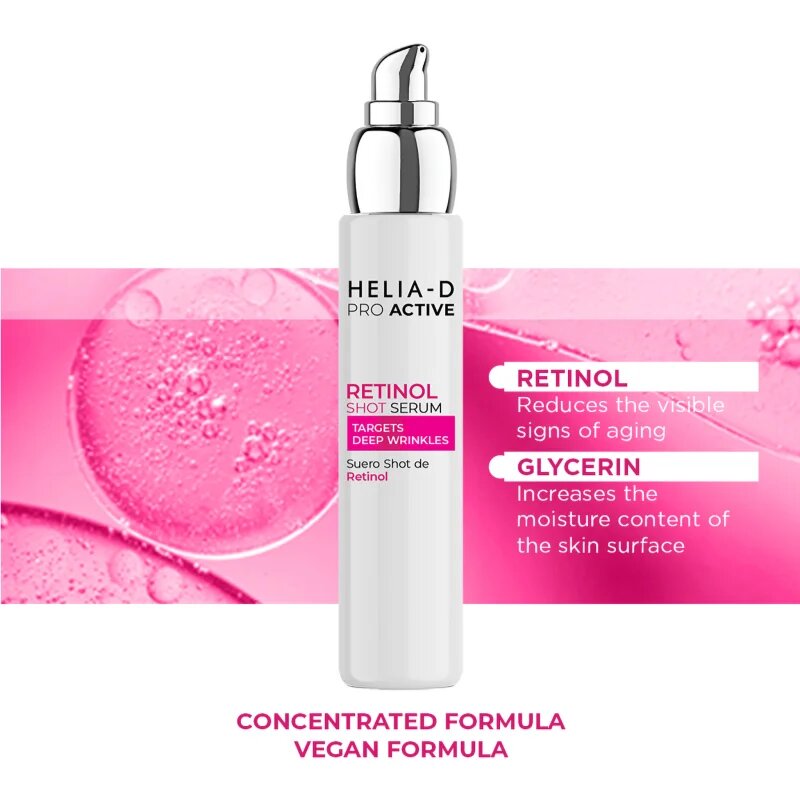 Helia-D Pro Active Retinol vlažilni serum z retinolom 50 ml