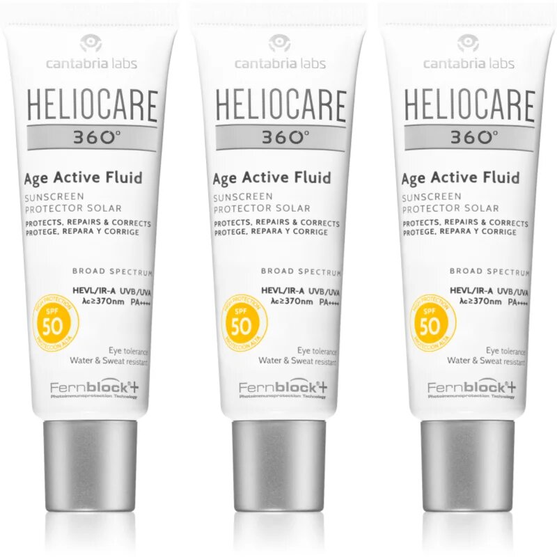 Heliocare 360° Age Active Fluid emulzija za sončenje proti staranju SPF 50+