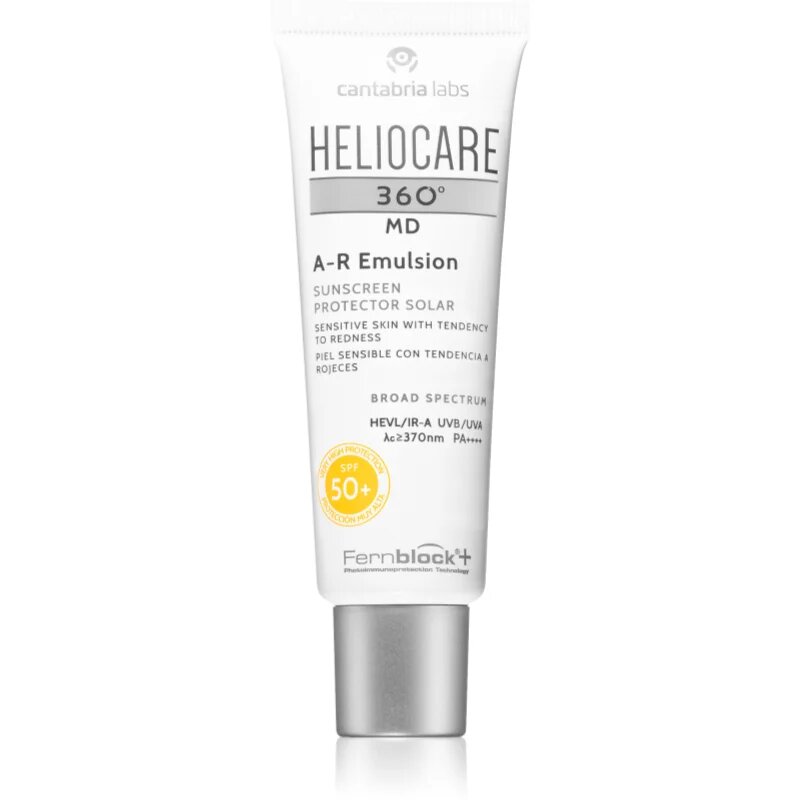 Heliocare 360° MD A-R Emulsion zaščitna emulzija za občutljivo kožo nagnjeno k rdečici SPF 50+ 50 ml