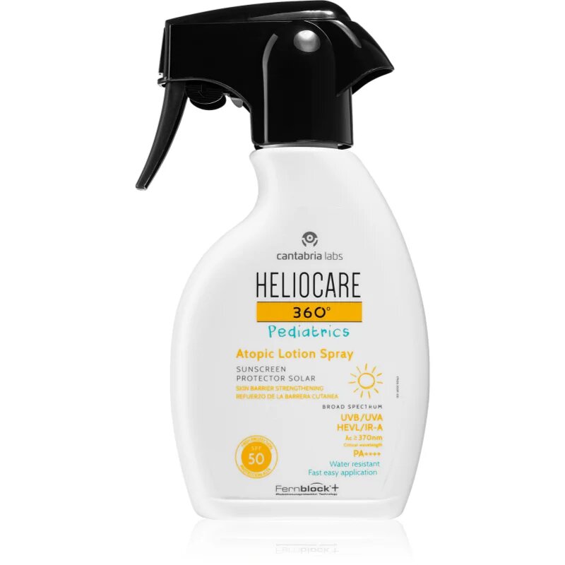 Heliocare 360° Pediatrics Atopic Lotion Spray pršilo za sončenje za otroke SPF 50 250 ml