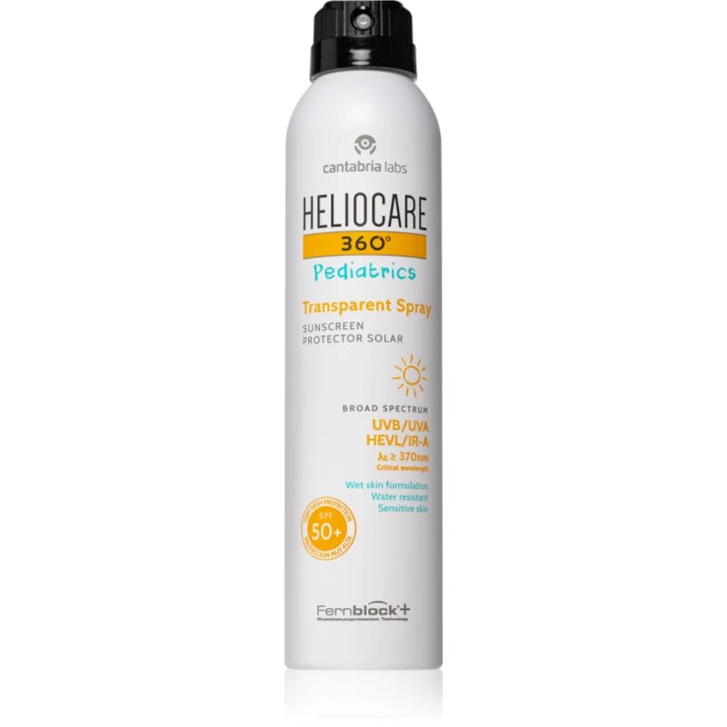 Heliocare 360° Pediatrics Transparent Spray zaščitno pršilo za otroke SPF 50+ 200 ml