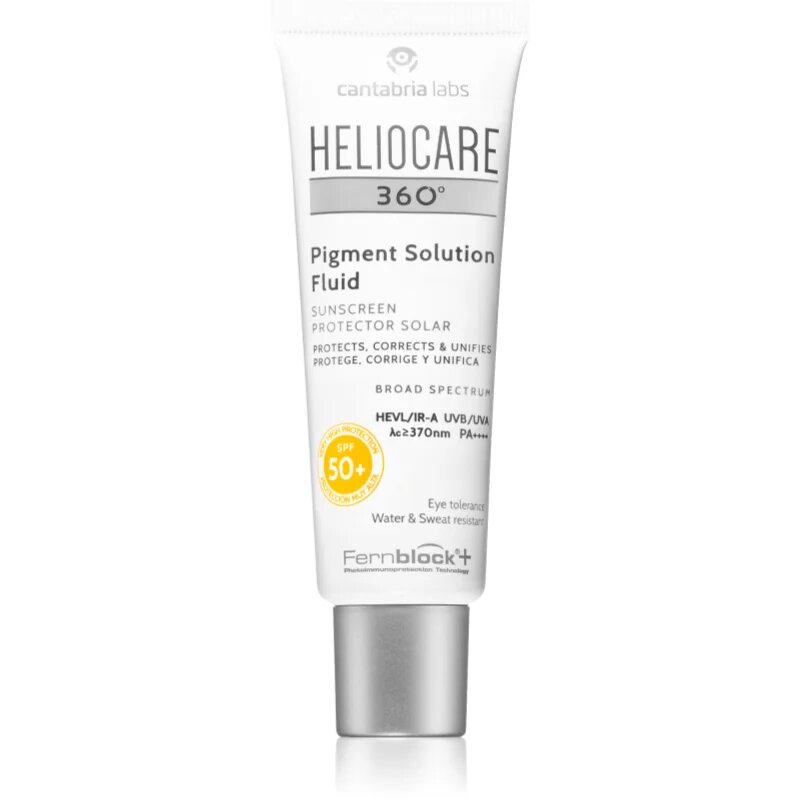Heliocare 360° Pigment Solution Fluid fluid za sončenje za obraz proti pigmentnim madežem SPF 50+ 50 ml