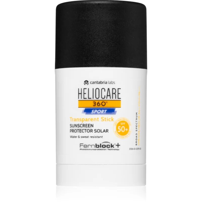 Heliocare 360° Sport Transparent Stick krema za sončenje v paličici SPF 50+ 25 g