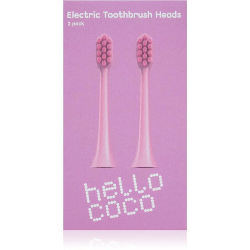 Hello Coco Electric Toothbrush Heads Pink nadomestne glave za zobno ščetko 2 kos