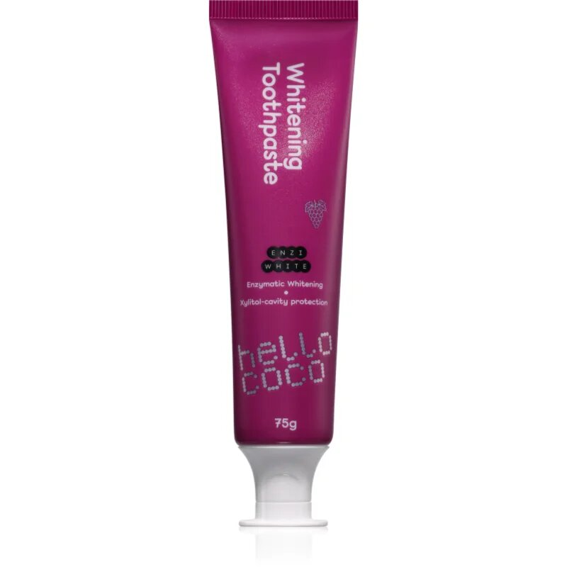 Hello Coco Whitening Toothpaste Grape zobna pasta za beljenje zob z okusom 75 g