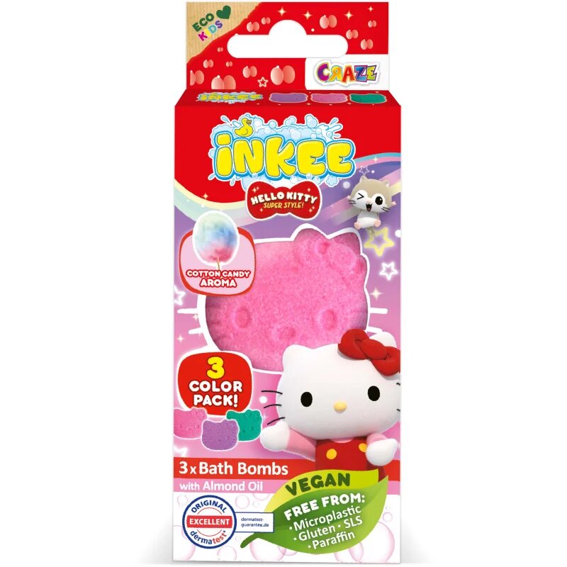 Hello Kitty Bath kroglica za kopel za otroke 3x15 g