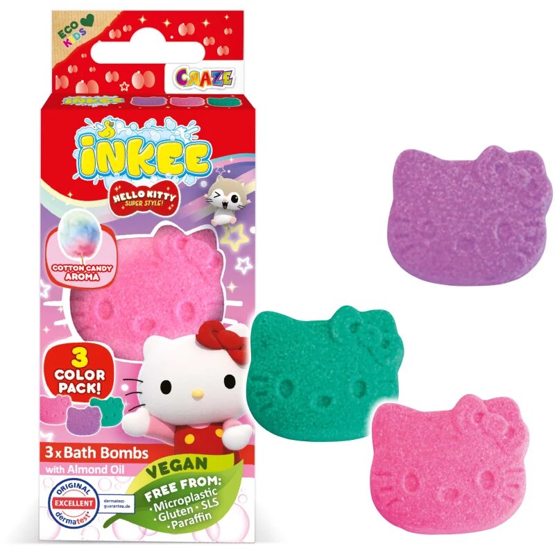 Hello Kitty Bath kroglica za kopel za otroke 3x15 g