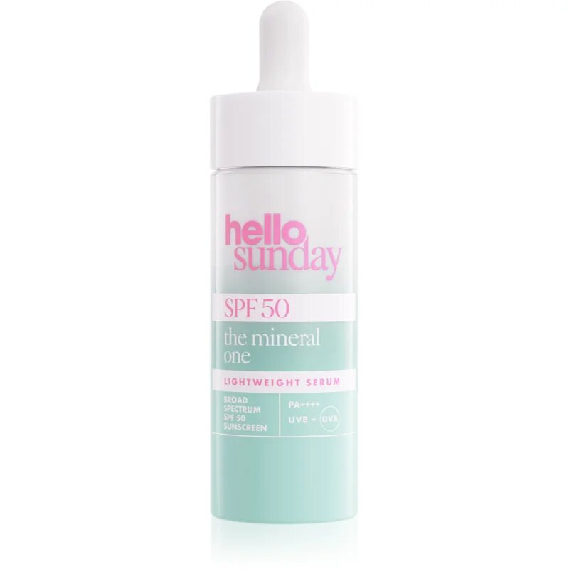 hello sunday the mineral one lightweight serum drops lahki serum SPF 50 30 ml