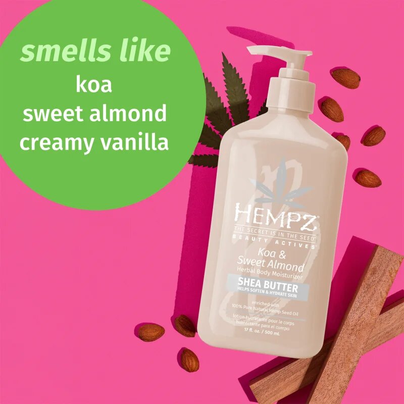 HEMPZ Koa & Sweet Almond vlažilni losjon za telo 500 ml