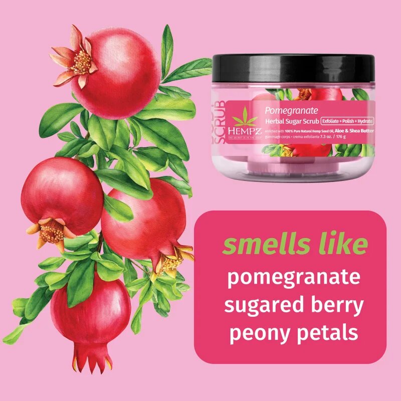 HEMPZ Pomegranate piling za telo 176 g