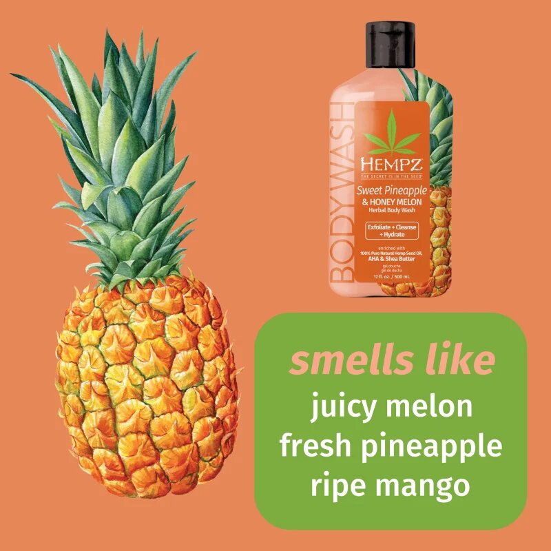 HEMPZ Sweet Pineapple Honey Melon gel za prhanje za telo 500 ml