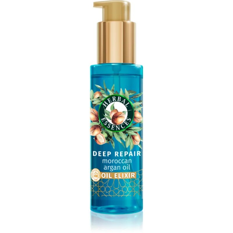 Herbal Essences Deep Repair Moroccan Argan Oil eliksir brez spiranja za poškodovane in krhke lase 95 ml