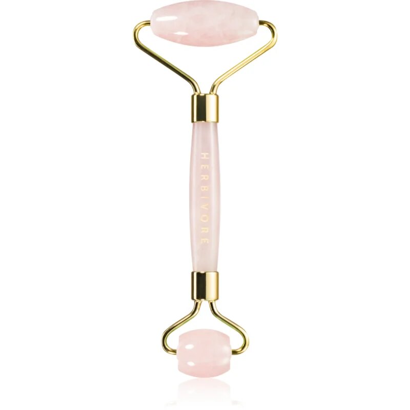 Herbivore Rose Quartz valjček za masažo za obraz 1 kos
