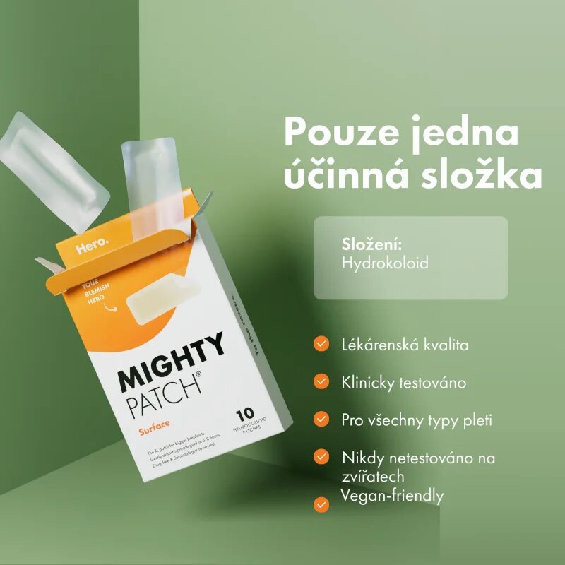 Hero Cosmetics Mighty Patch XL obliži za problematično kožo 10 kos