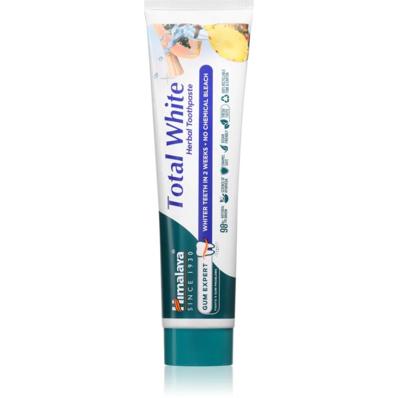 Himalaya Herbals Gum Expert Total White zeliščna zobna pasta z belilnim učinkom 100 ml
