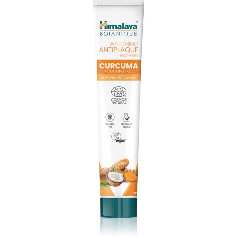 Himalaya Herbals Whitening Antiplaque Curcuma & Coconut Oil zobna pasta proti zobnim oblogam in za zdrave dlesni 75 ml