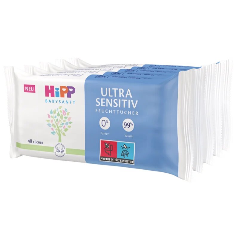 Hipp Babysanft Ultra Sensitive vlažni robčki za otroke 5x48 kos