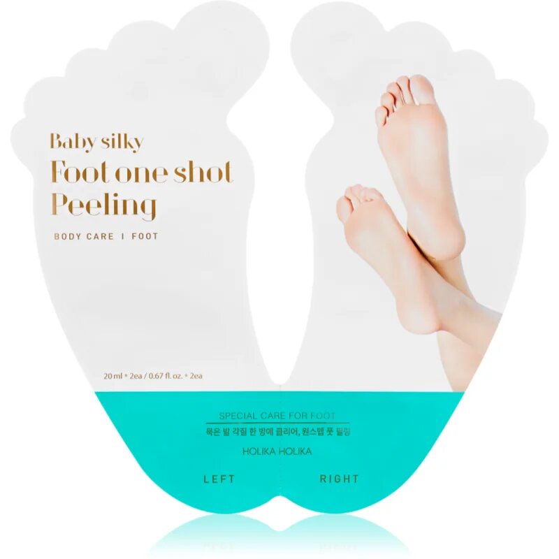 Holika Holika Baby Silky Foot eksfoliacijska maska za razpokana stopala + nogavice 2x20 ml